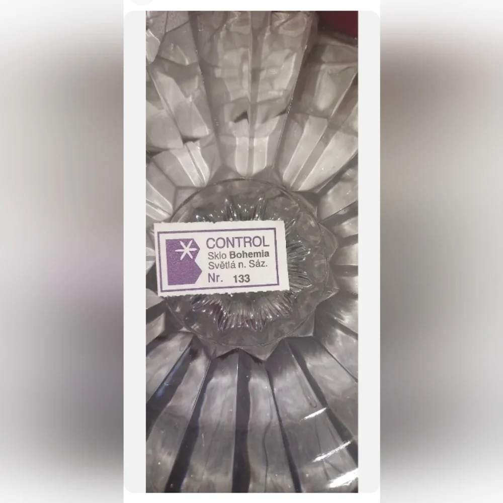 DONNA BOHEMIA CRYSTAL PRIMa  collection footed BOWL 23 cm